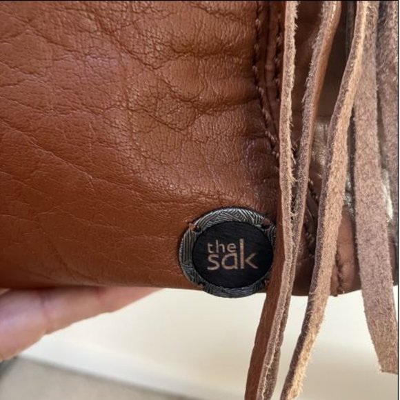 the sak Avalon brown leather fringed backpack purse - Picture 11 of 11